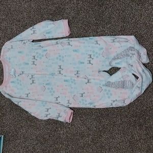 Light Blue and Pink Deer Carters Pajama Suit